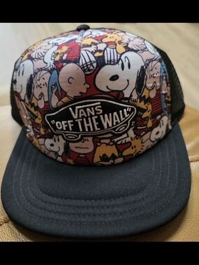 Vans Kids Multicolor Peanuts Cartoon Trucker Hat